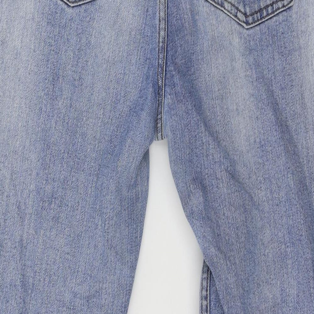 Denim & Co. Womens Blue  Denim Straight Jeans Size 12 L25 in