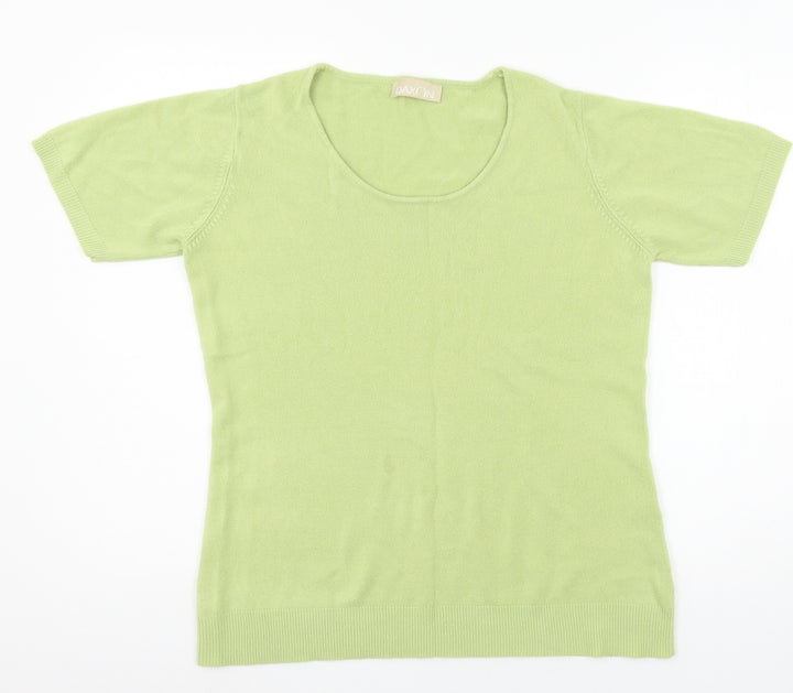Daxon Womens Green Basic T-Shirt Size 14