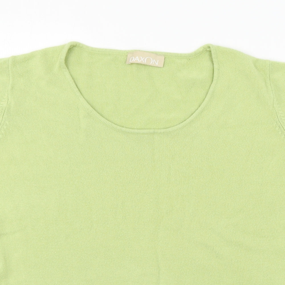 Daxon Womens Green   Basic T-Shirt Size 14