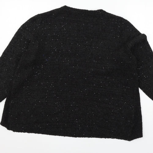 NEXT Womens Black  Knit Pullover Jumper Size 16