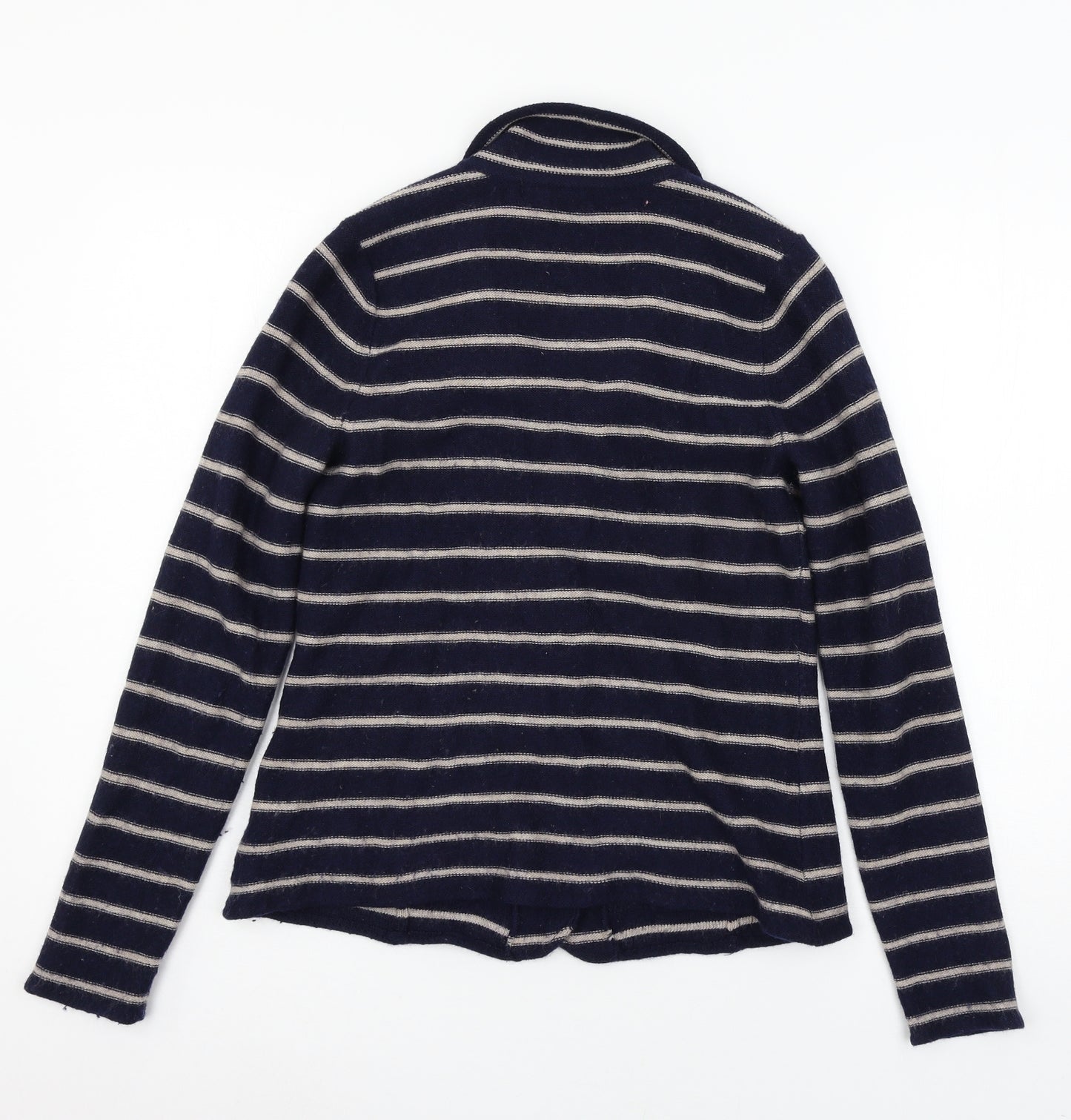 Tahari Womens Blue Striped Knit Cardigan Jumper Size L