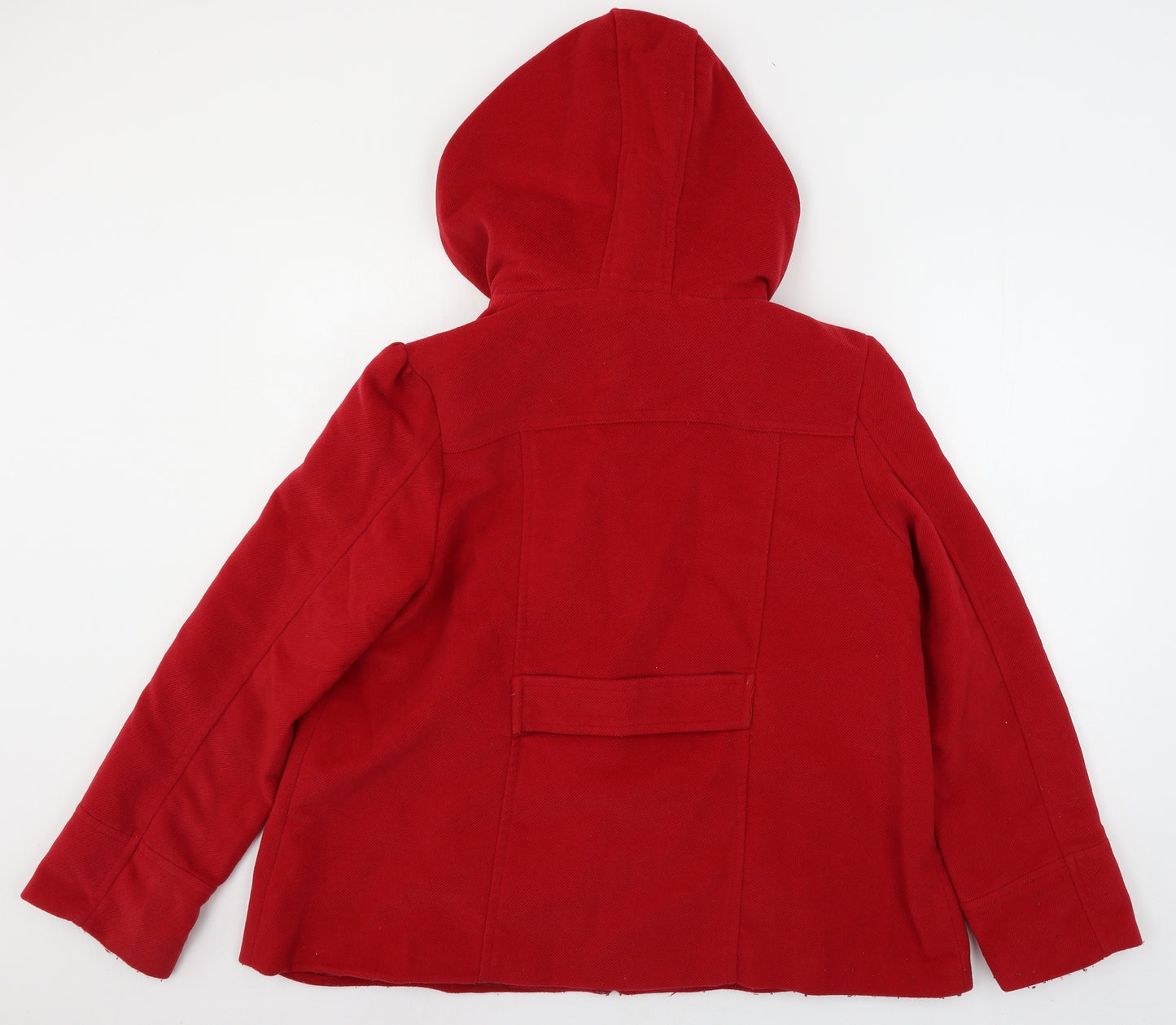 Denim & Co. Womens Red   Jacket Coat Size 14