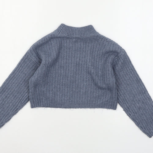 New Look Girls Blue  Knit Pullover Jumper Size 10 Years