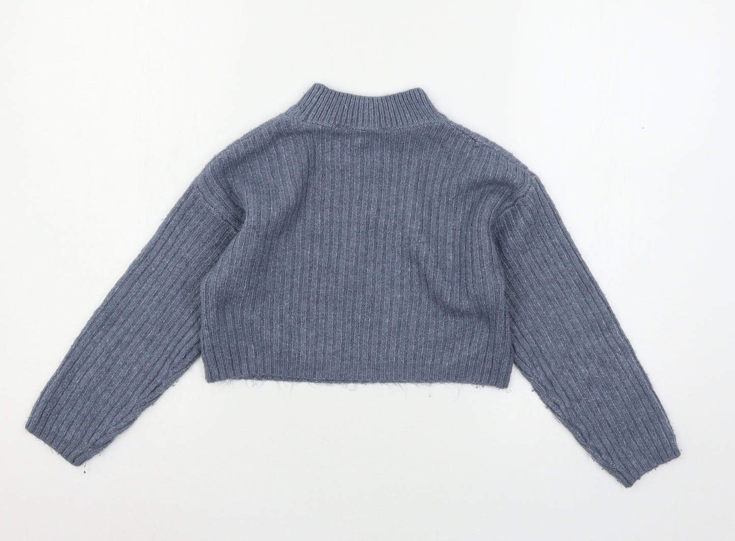 New Look Girls Blue  Knit Pullover Jumper Size 10 Years