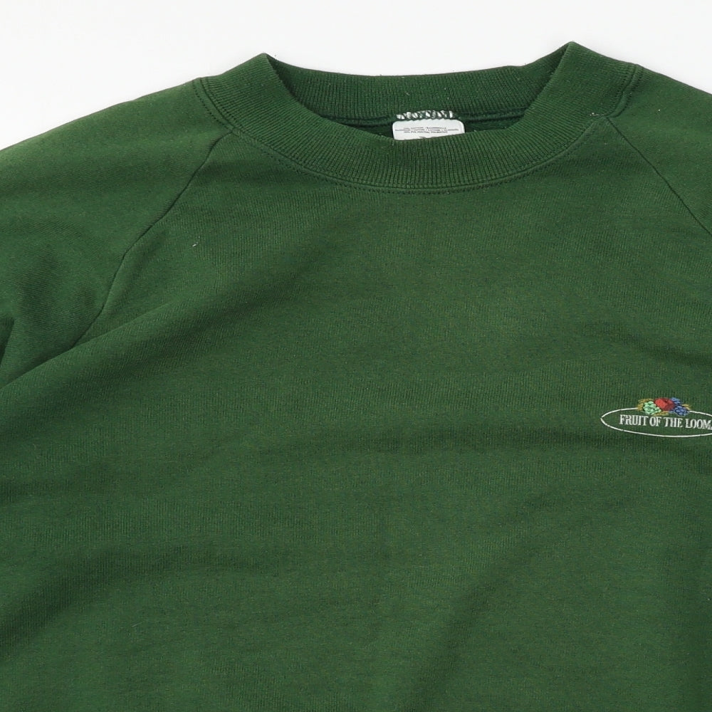 Fruit of the Loom Womens Green   Pullover Sweatshirt Size M