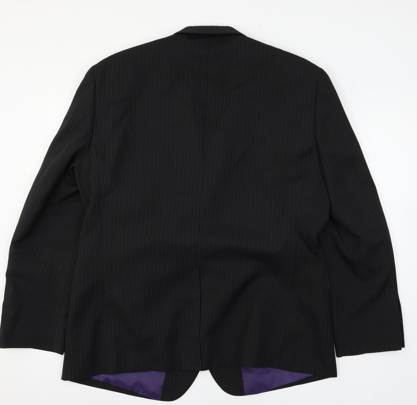 Taylor & Wright Mens Black Striped  Jacket Suit Jacket Size XL