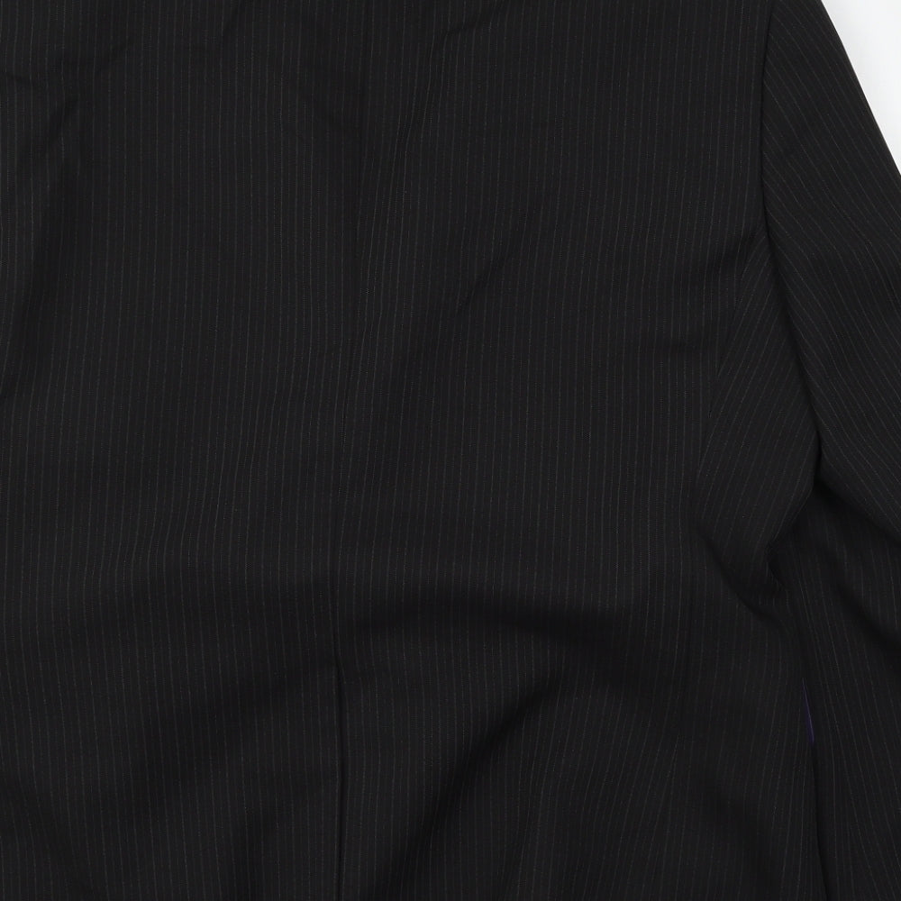 Taylor & Wright Mens Black Striped  Jacket Suit Jacket Size XL