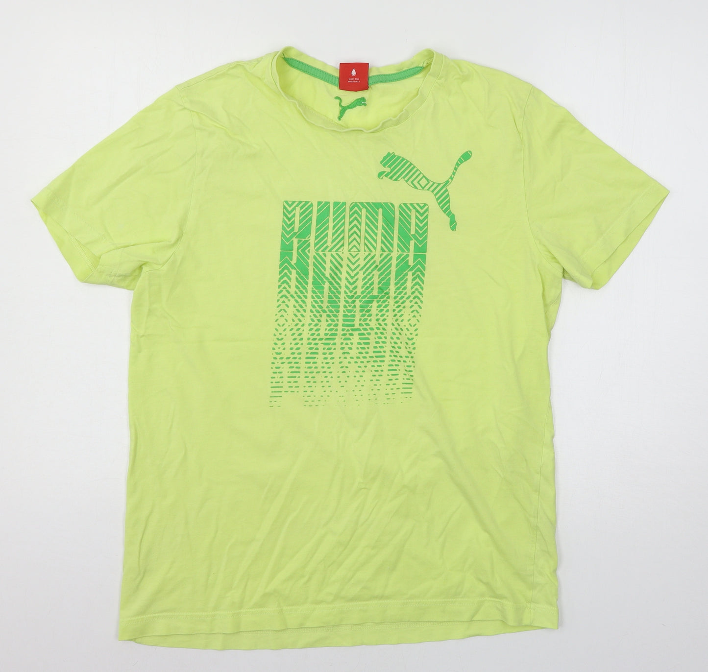 PUMA Mens Green  Jersey  T-Shirt Size L