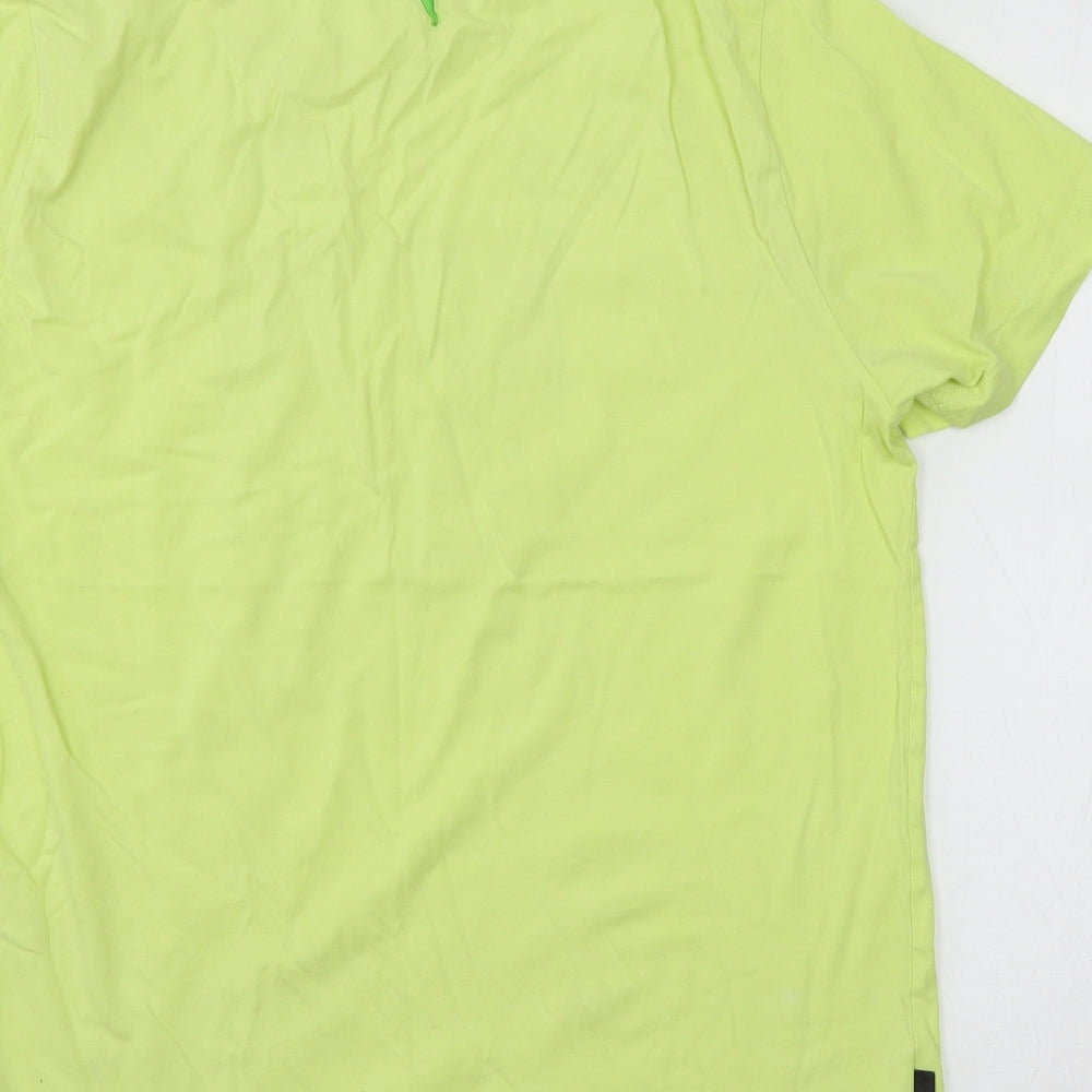 PUMA Mens Green  Jersey  T-Shirt Size L
