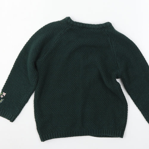 TU Girls Green  Knit Cardigan Jumper Size 5-6 Years  - Fairies