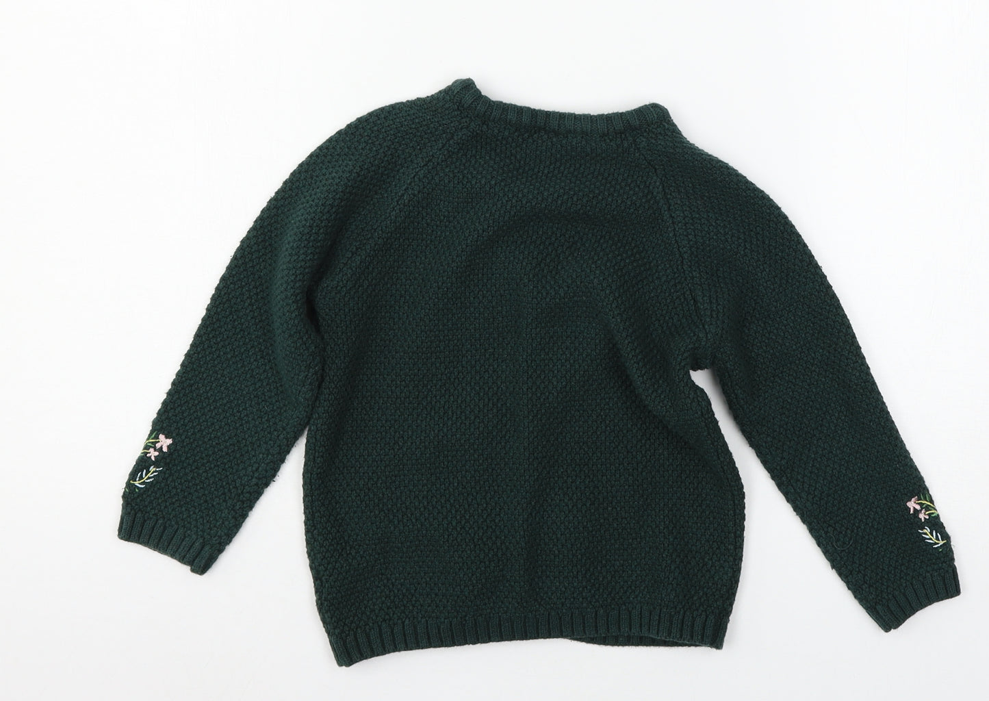 TU Girls Green  Knit Cardigan Jumper Size 5-6 Years  - Fairies