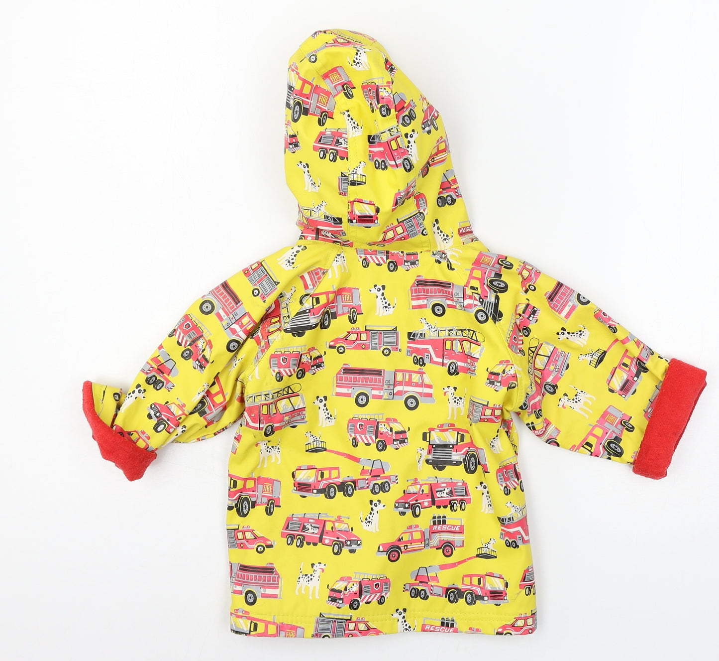 Hatley Boys Yellow Geometric  Jacket  Size 12-18 Months  - Fire Engine