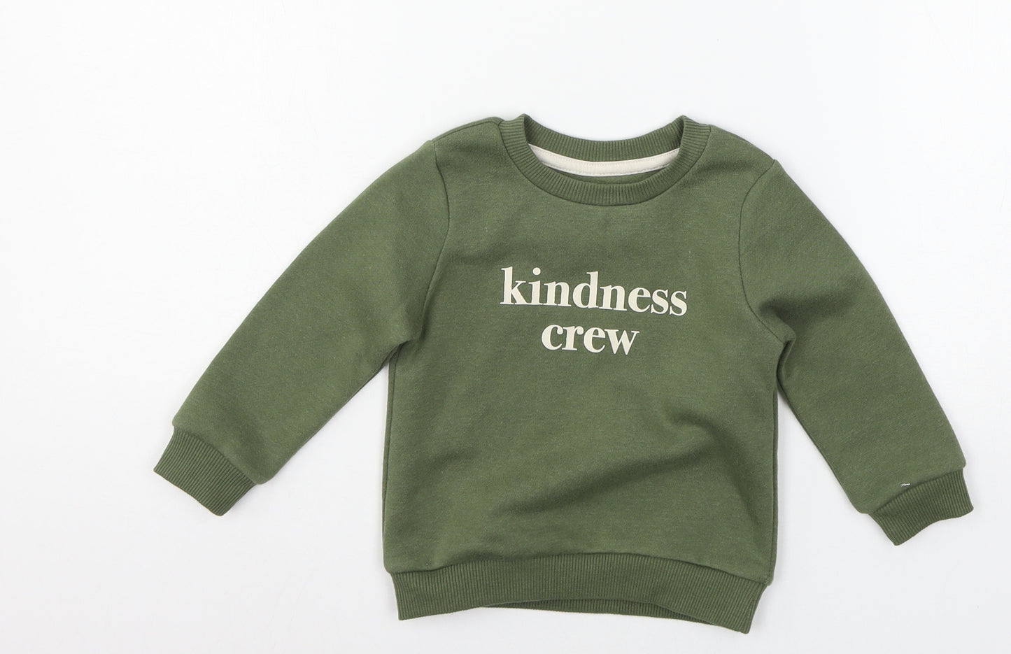 Primark Baby Green  Jersey Pullover Jumper Size 12-18 Months  - Kindness Crew