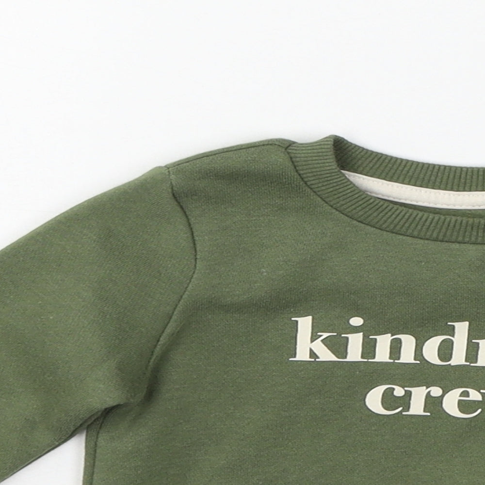 Primark Baby Green  Jersey Pullover Jumper Size 12-18 Months  - Kindness Crew