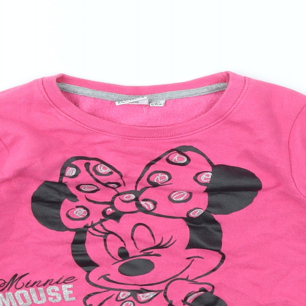 Disney Girls Pink   Pullover Jumper Size 8 Years