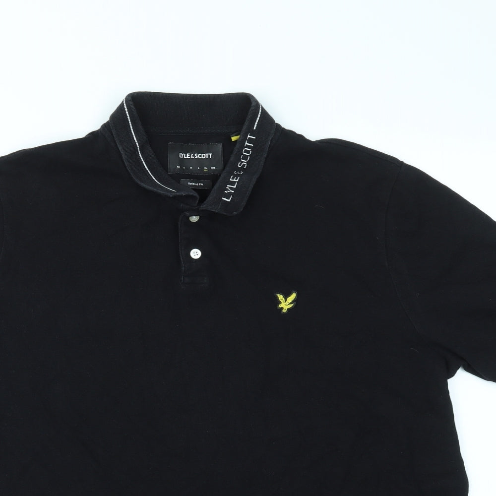 Lyle & Scott Mens Black    Polo Size XL
