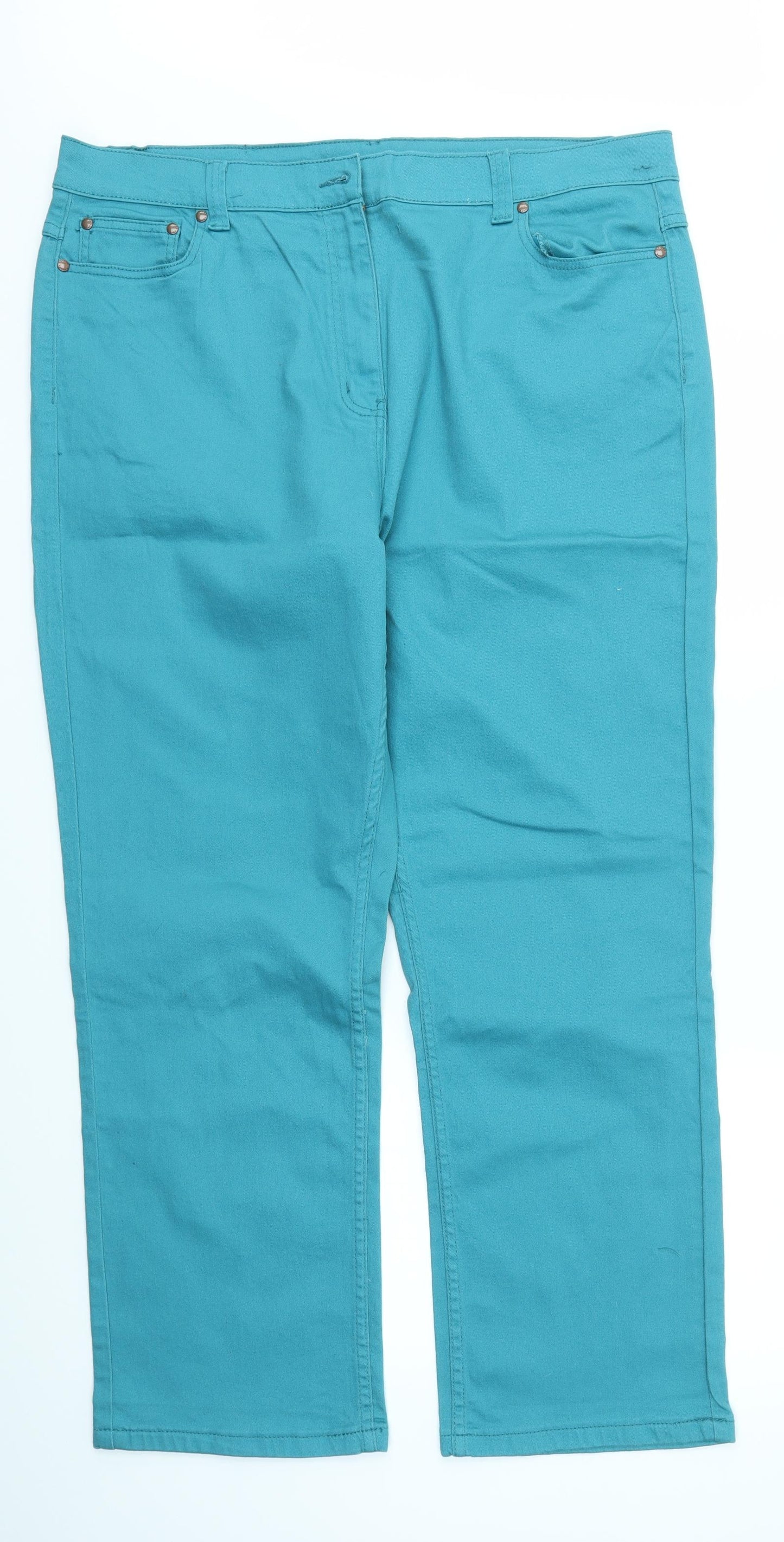 Cotton Traders Womens Blue   Straight Jeans Size 22 L30 in