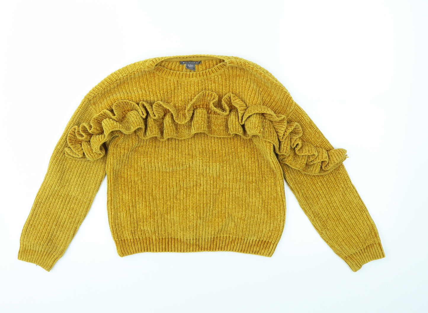 Primark Girls Yellow   Pullover Jumper Size 8-9 Years