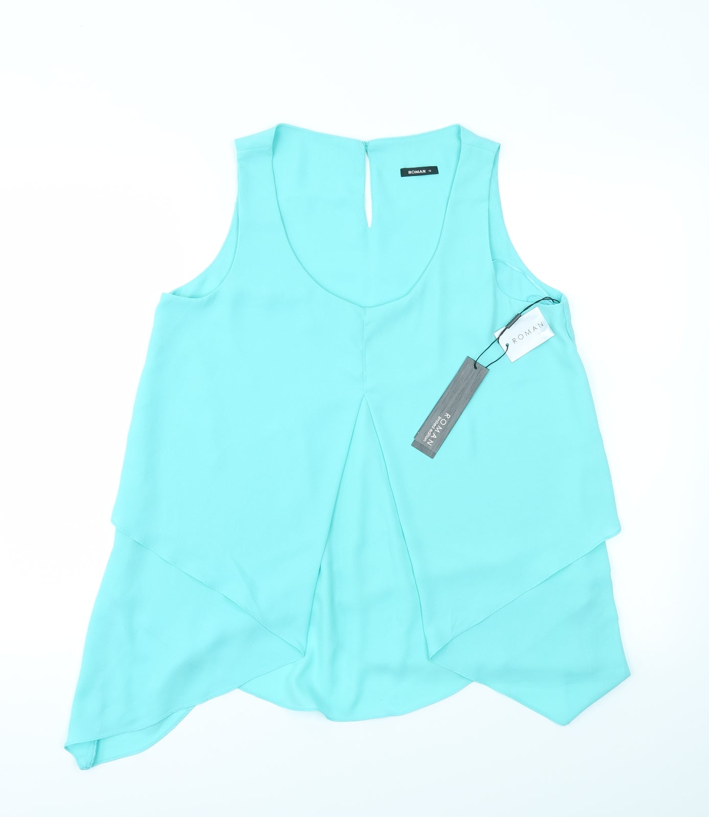 Roman Womens Blue   Basic Blouse Size 12