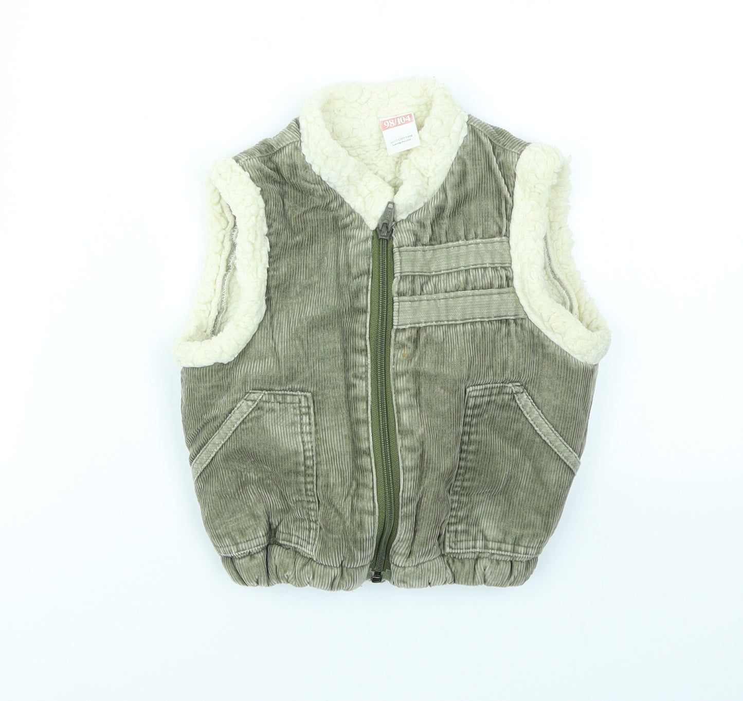 Preworn Boys Green   Gilet Jacket Size 3-4 Years