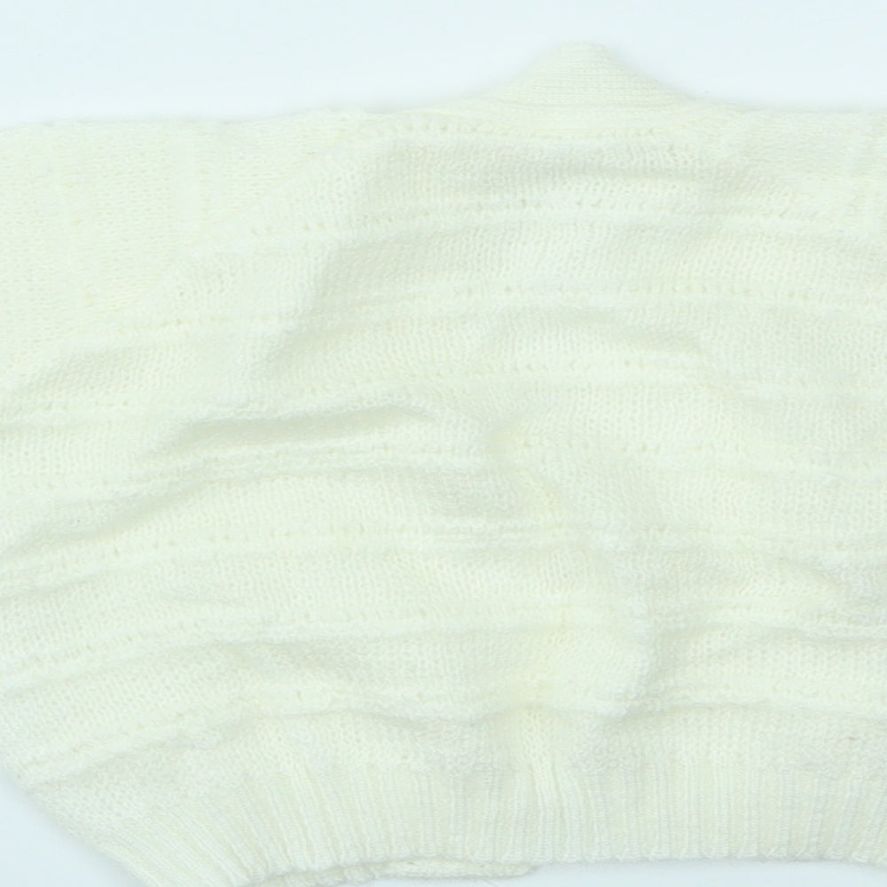 HANDLOOMED Girls Ivory   Cardigan Jumper Size 18-24 Months