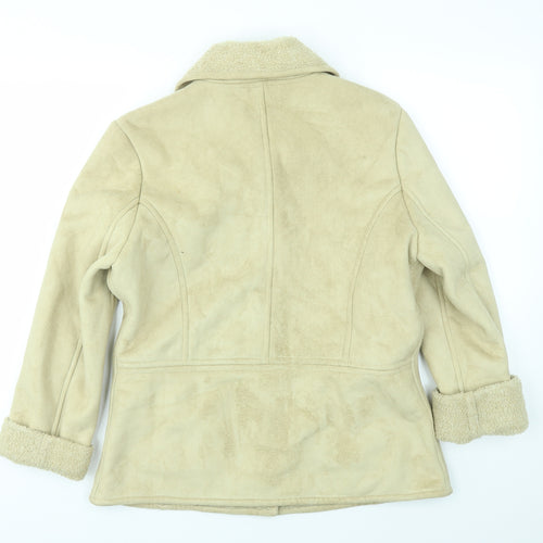 Preworn Womens Beige   Jacket Coat Size 14
