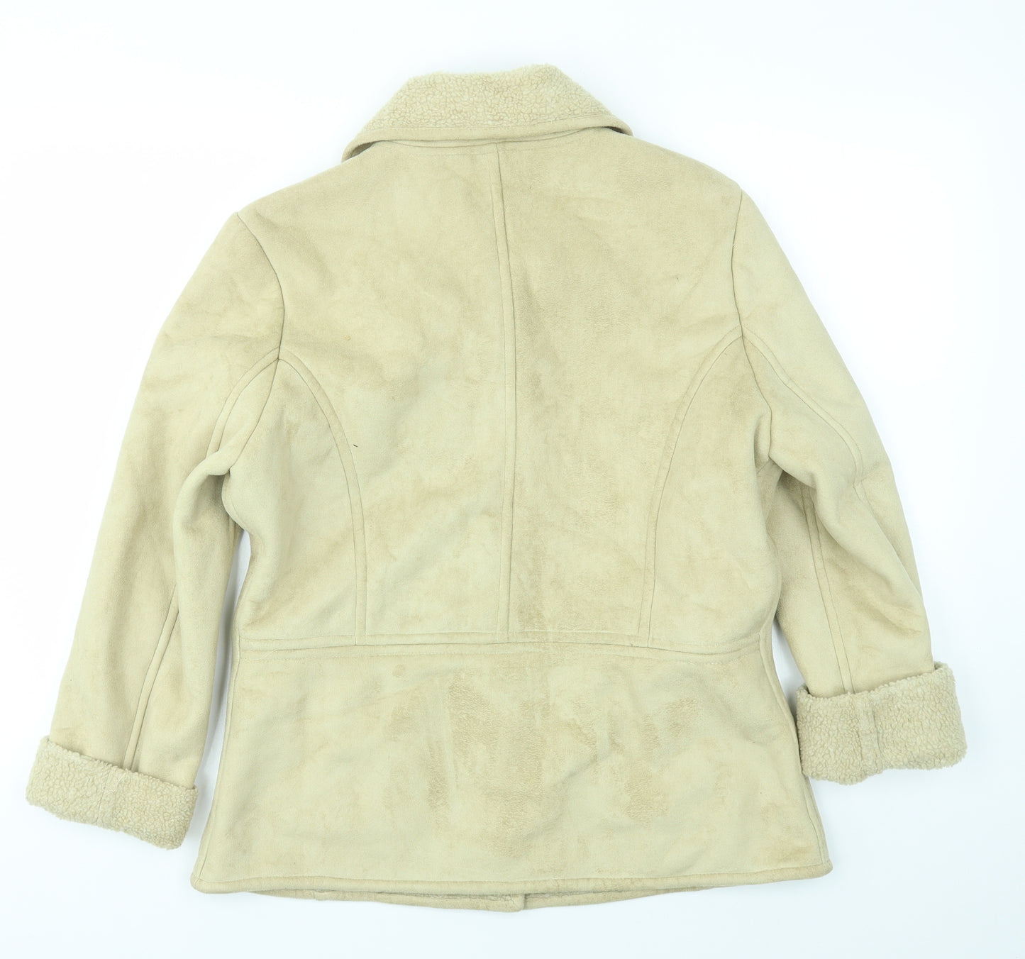 Preworn Womens Beige   Jacket Coat Size 14
