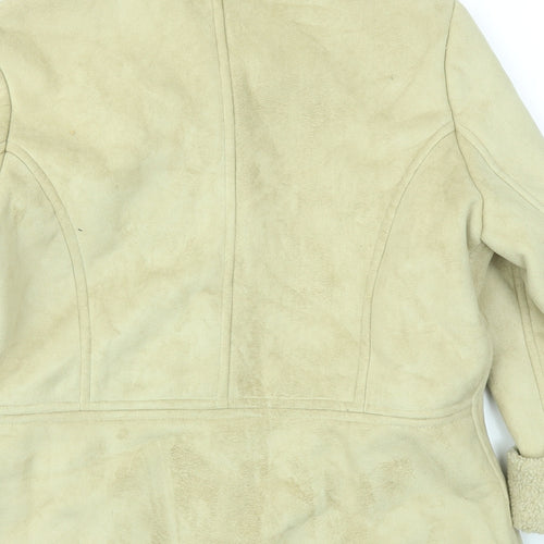 Preworn Womens Beige   Jacket Coat Size 14
