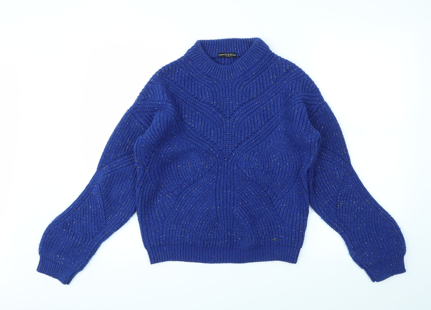 GUESS Womens Blue   Pullover Jumper Size M