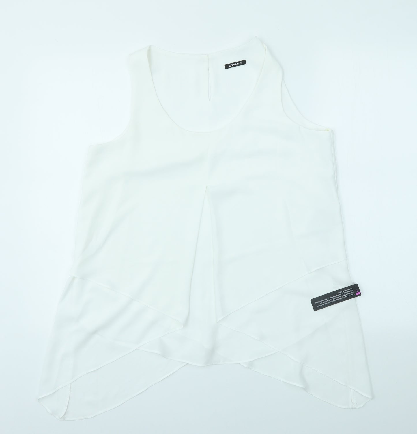 Roman Womens White   Basic Blouse Size 12