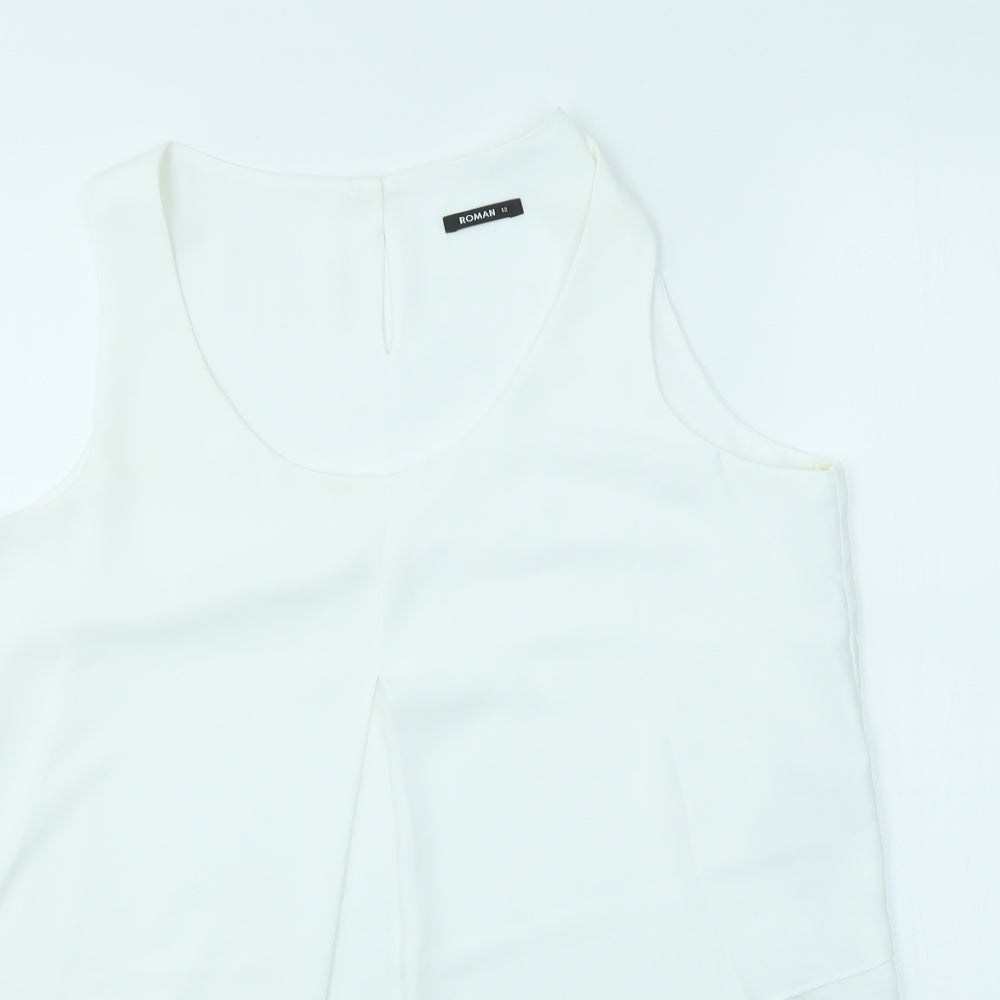 Roman Womens White   Basic Blouse Size 12