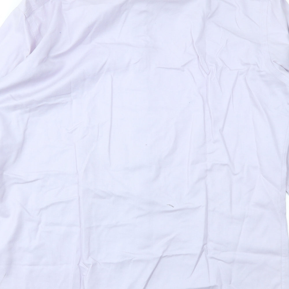 T.M.Lewin Mens Purple    Dress Shirt Size 17