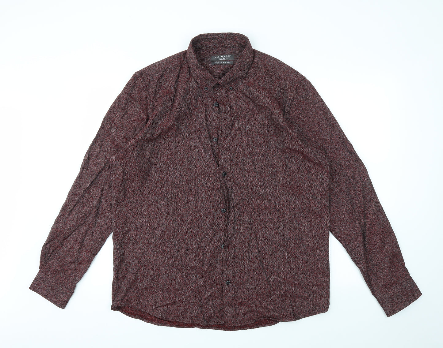 Primark Mens Red    Dress Shirt Size XL