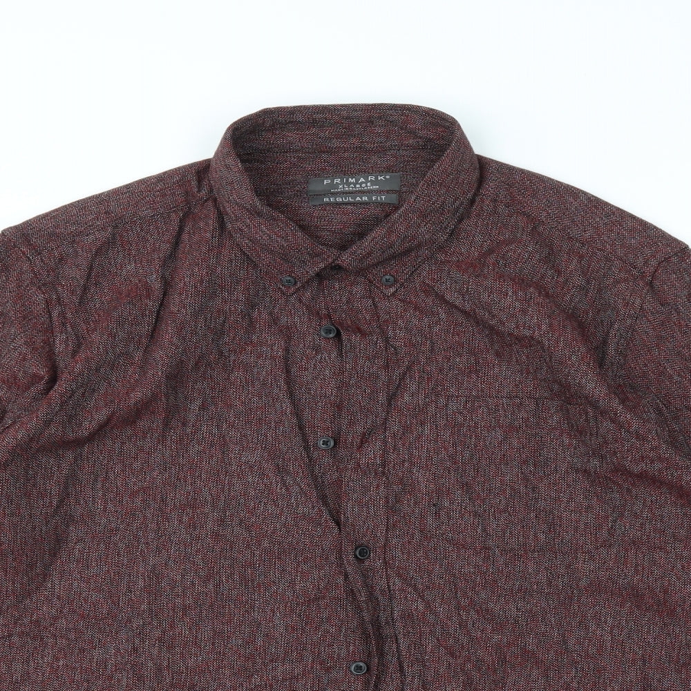 Primark Mens Red    Dress Shirt Size XL