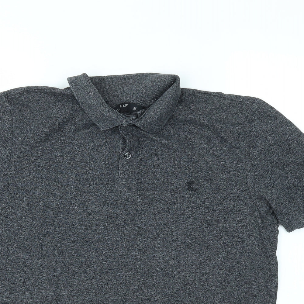 F&F Mens Grey    Polo Size M