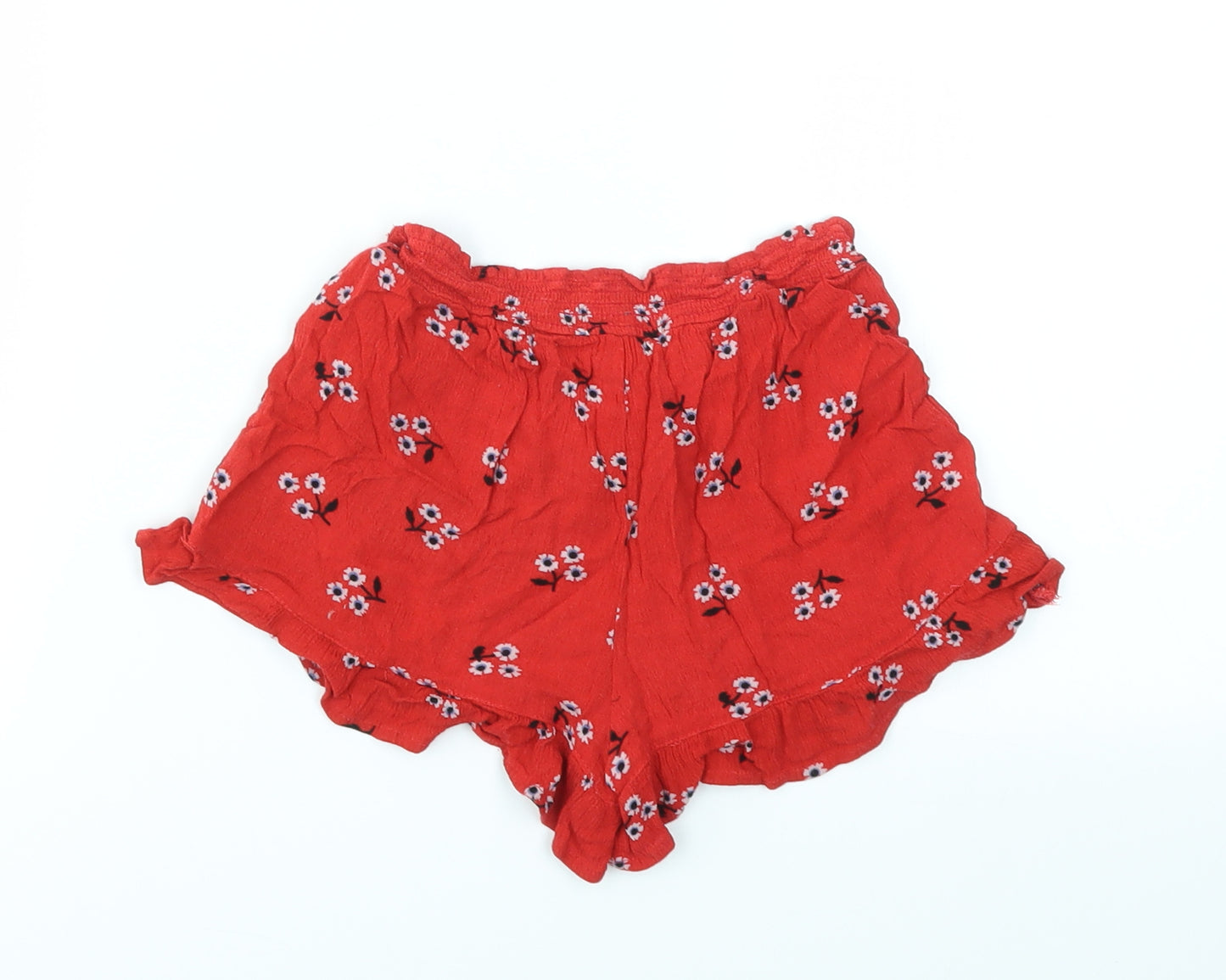 Primark Girls Multicoloured Floral  Cut-Off Shorts Size 8-9 Years