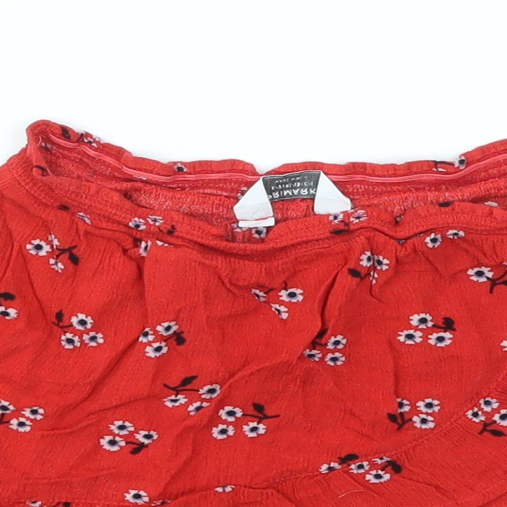 Primark Girls Multicoloured Floral  Cut-Off Shorts Size 8-9 Years