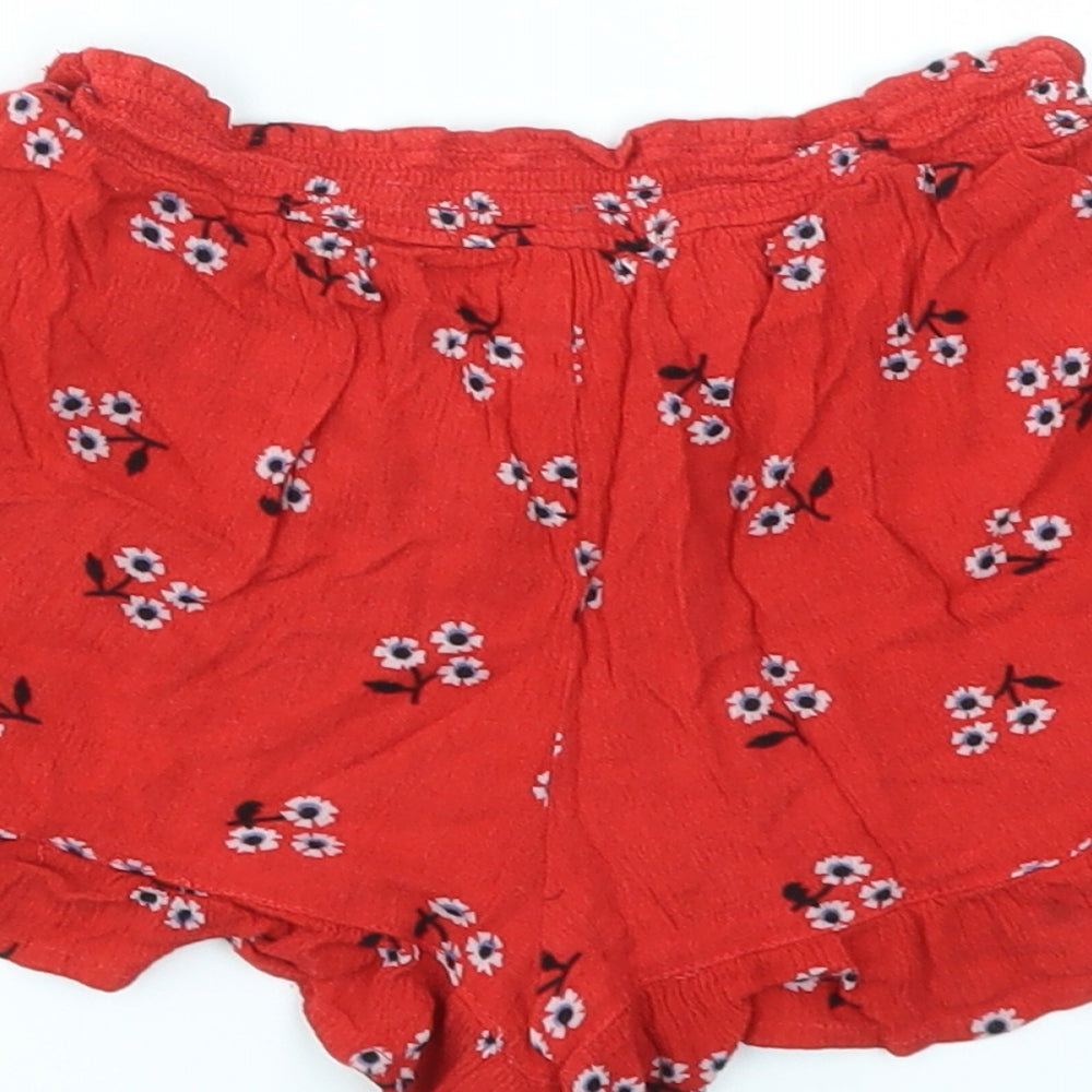 Primark Girls Multicoloured Floral  Cut-Off Shorts Size 8-9 Years