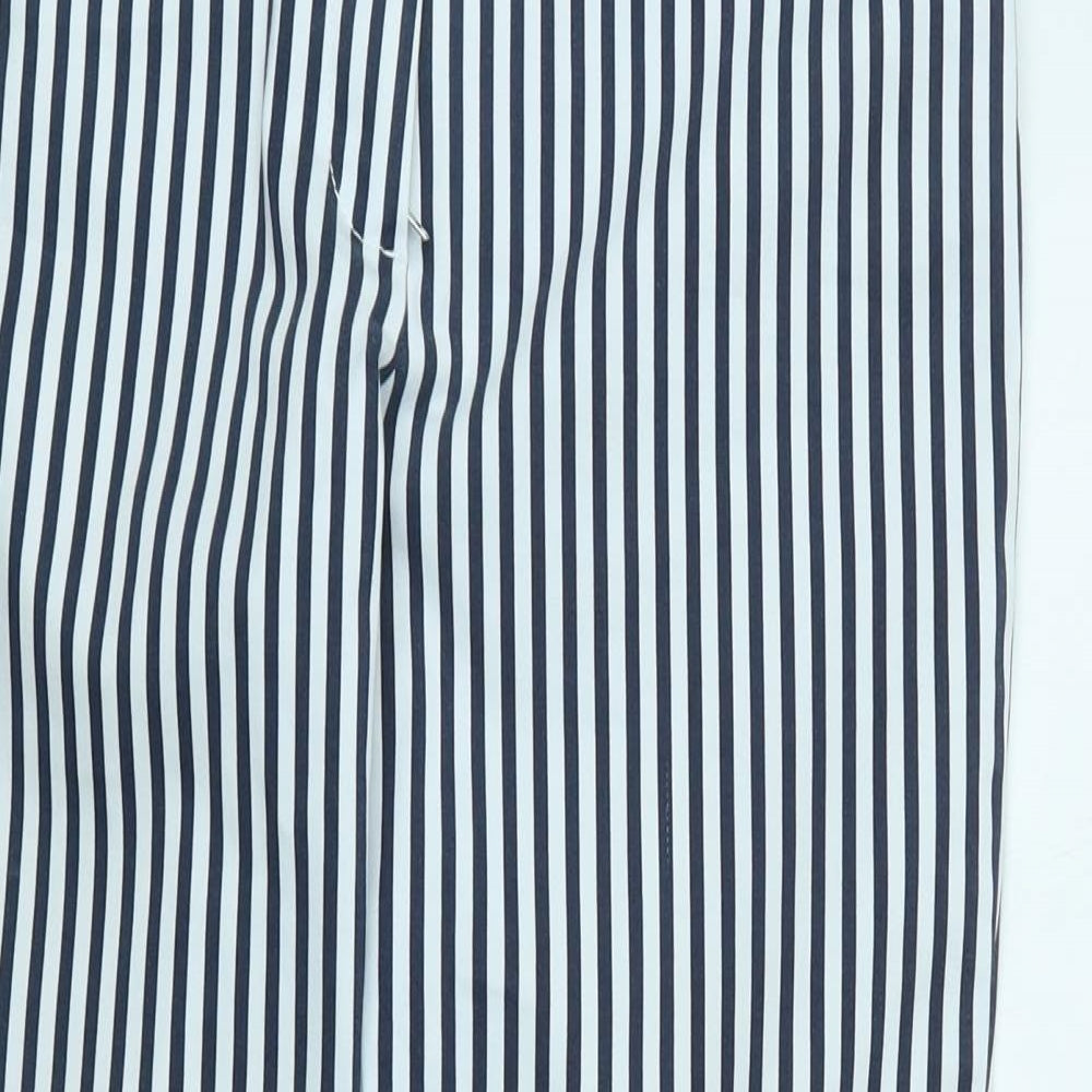 Gerry Weber Womens Blue Striped  Cut-Off Shorts Size 10