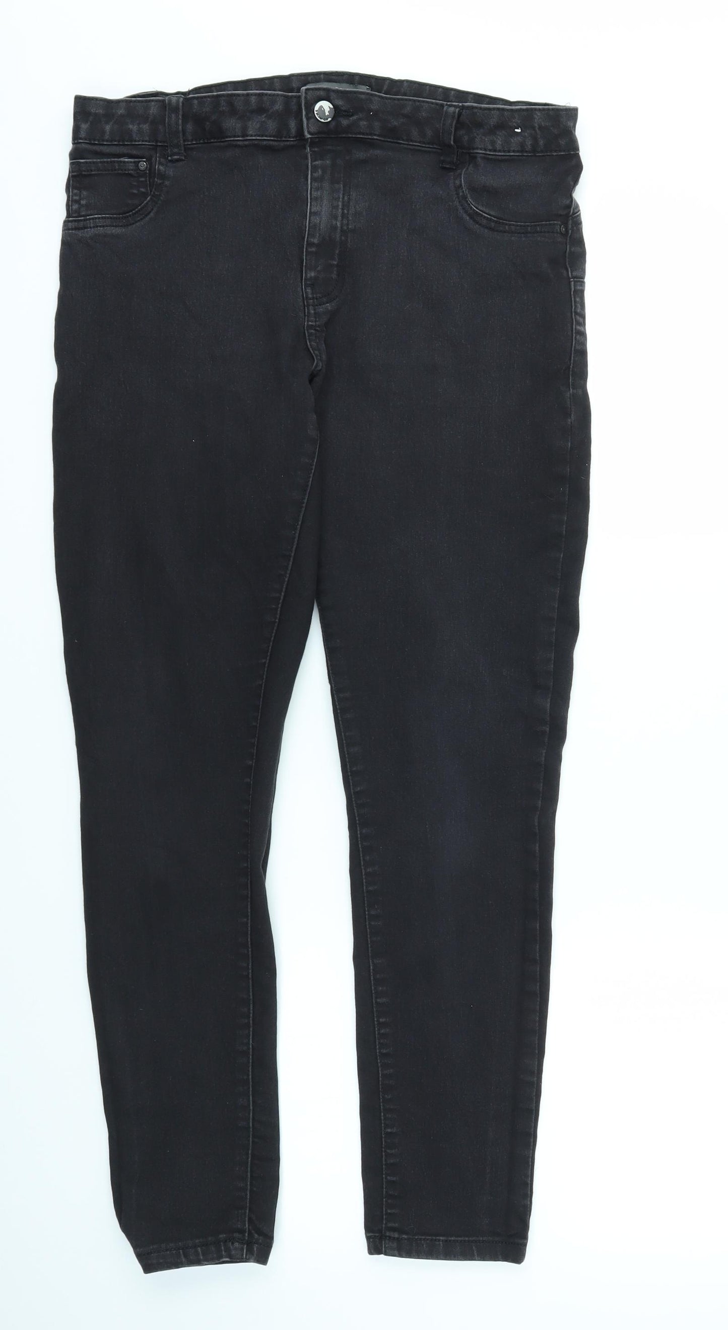 DENIM&CO Womens Black   Mom Jeans Size 18 L27 in