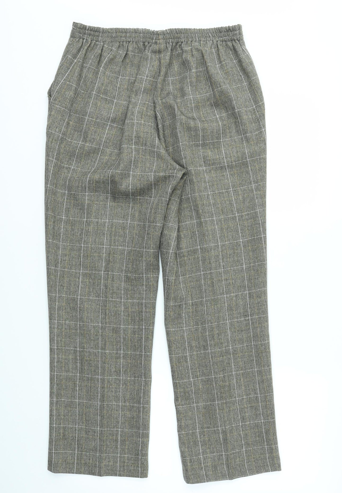 Damart Womens Brown Check  Trousers  Size 12 L27 in