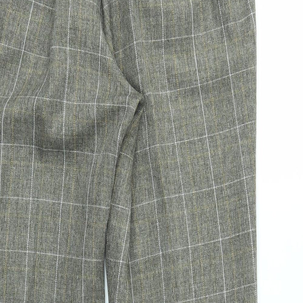Damart Womens Brown Check  Trousers  Size 12 L27 in