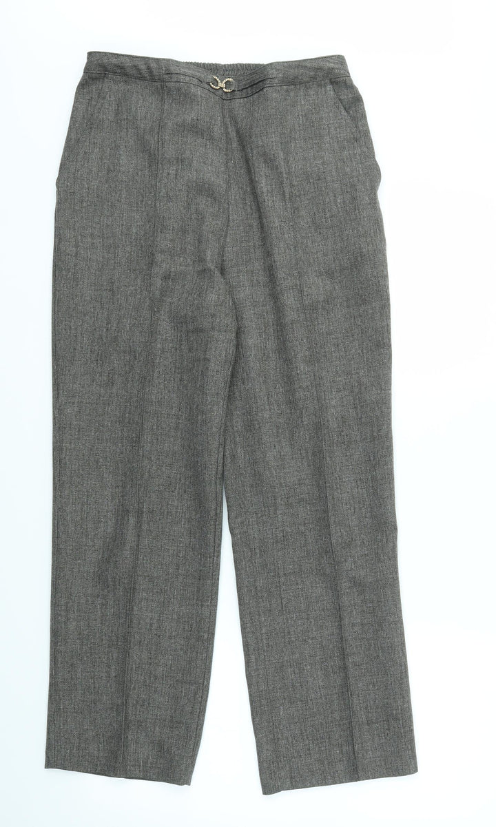 Damart Womens Brown   Trousers  Size 12 L27 in - stretch waistband