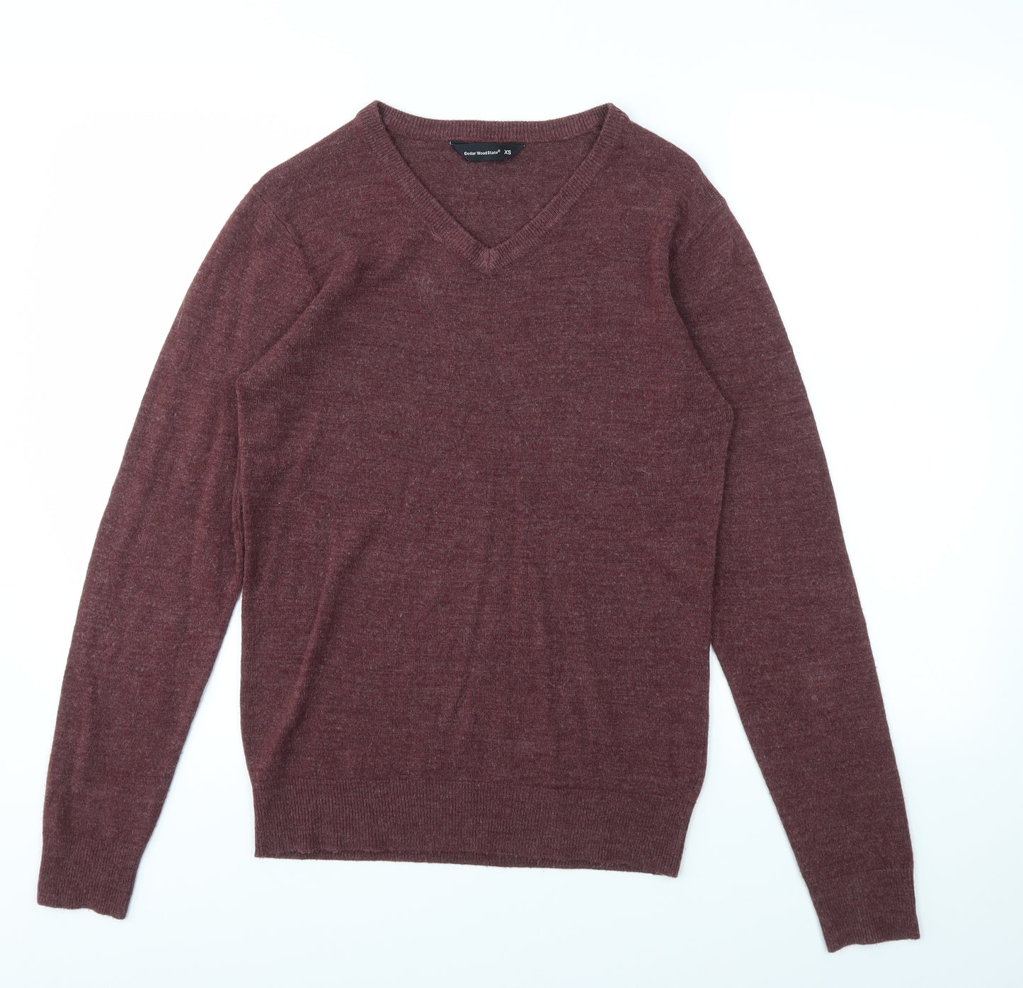 Cedar Wood State Mens Red   Pullover Sweatshirt Size XS