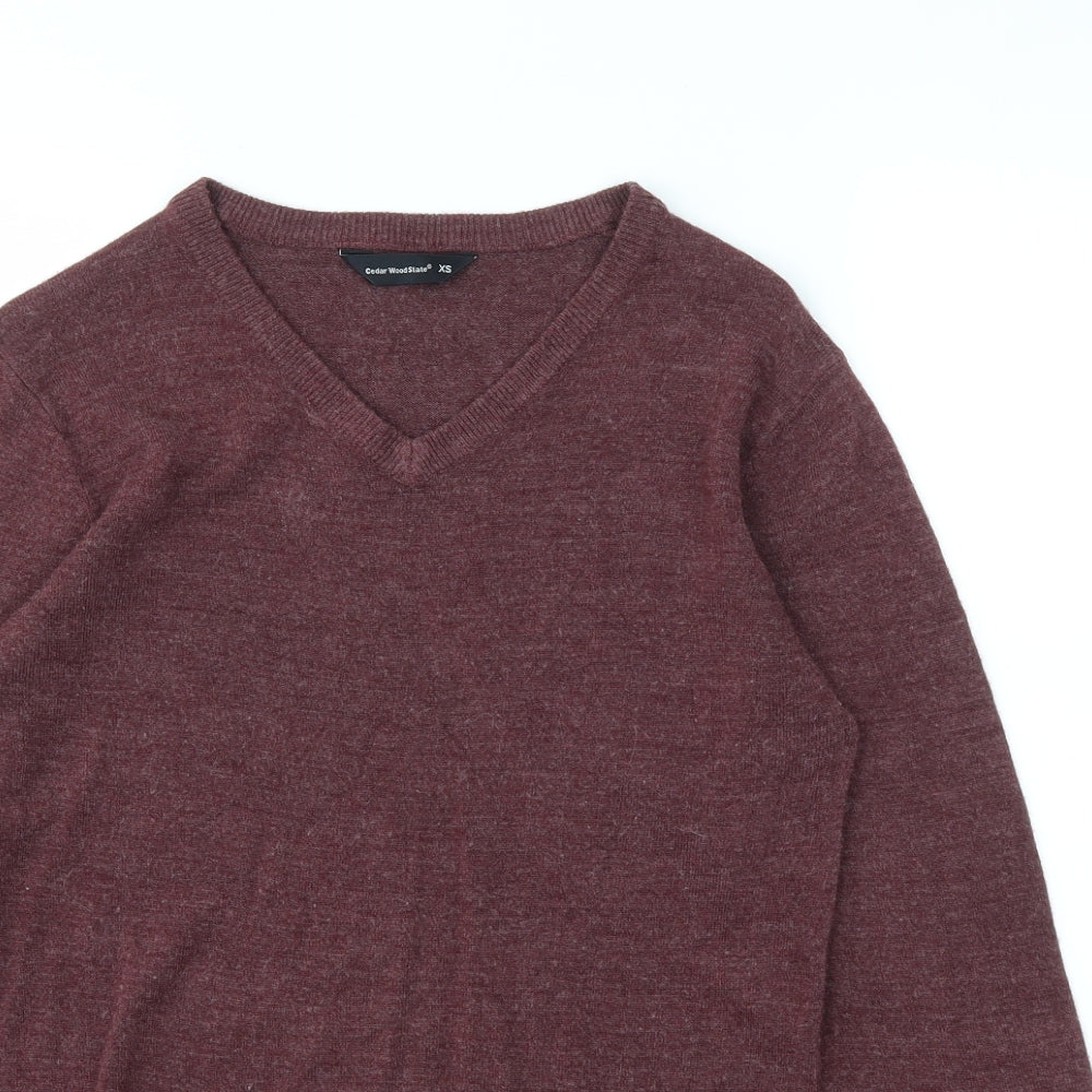 Cedar Wood State Mens Red   Pullover Sweatshirt Size XS