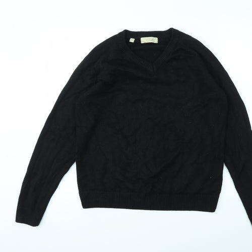 W&B Mens Black   Pullover Sweatshirt Size M