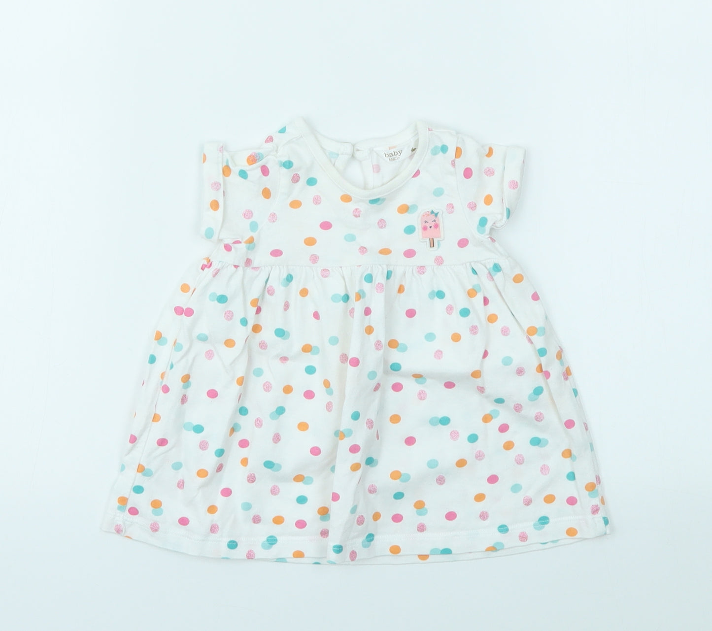 M&Co Girls Multicoloured Spotted  Fit & Flare  Size 3-6 Months