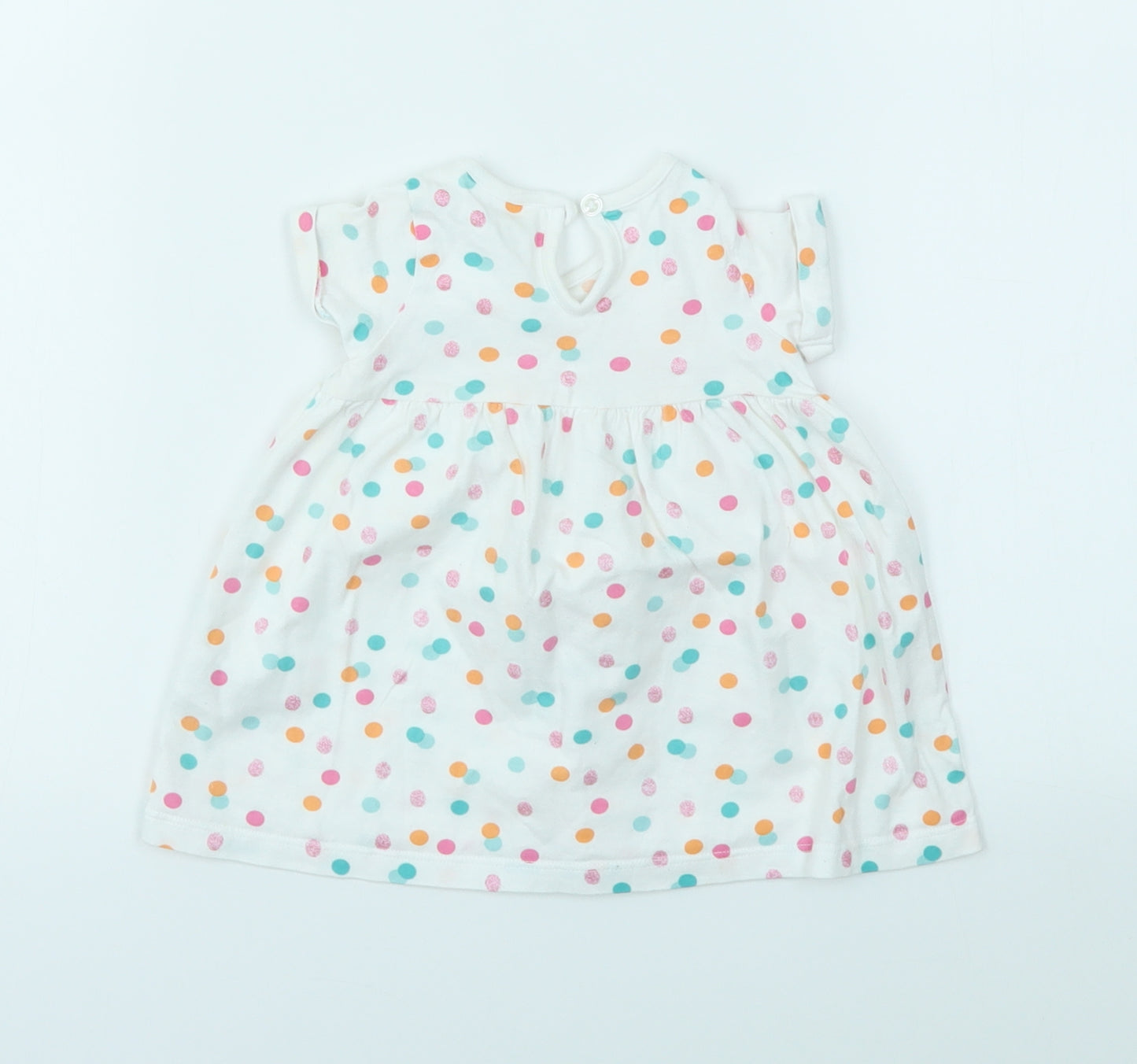 M&Co Girls Multicoloured Spotted  Fit & Flare  Size 3-6 Months