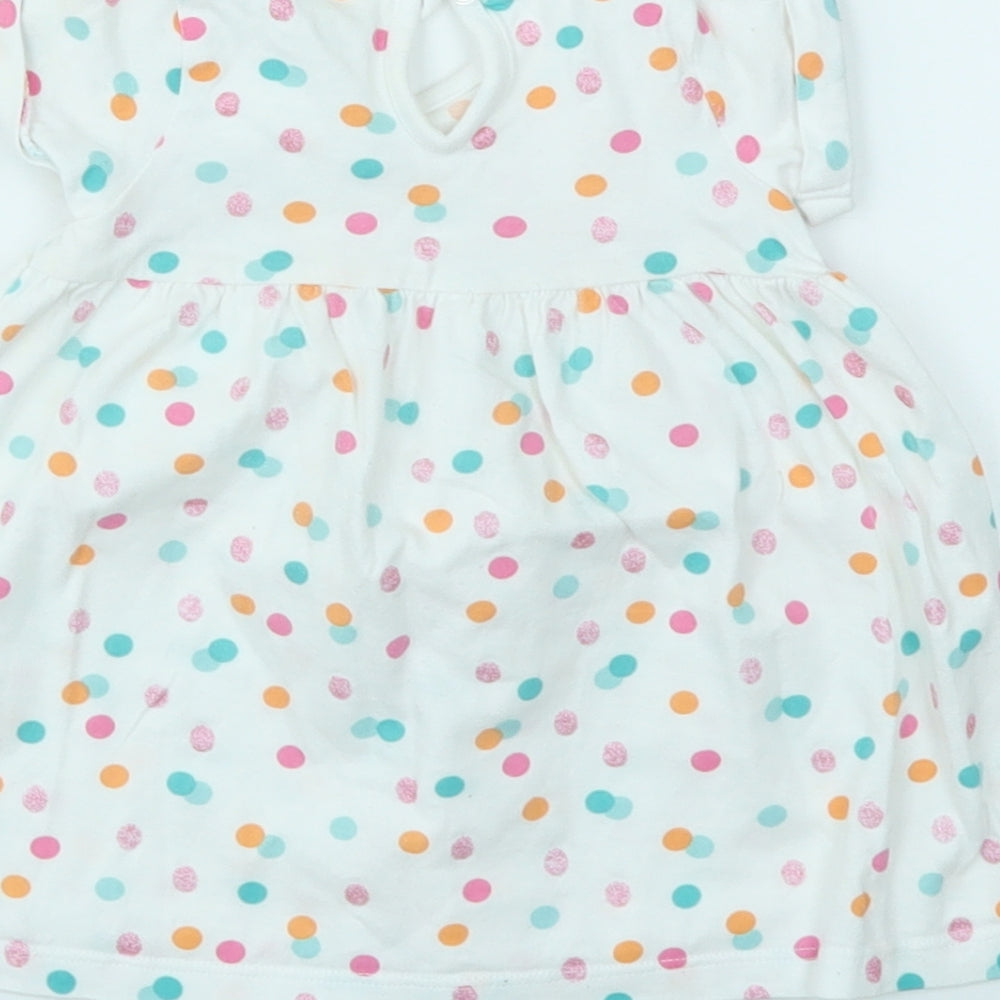 M&Co Girls Multicoloured Spotted  Fit & Flare  Size 3-6 Months