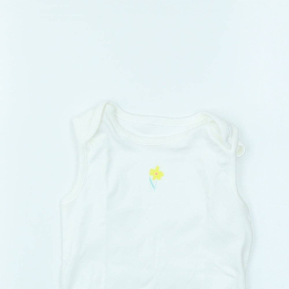 M Girls White   Babygrow One-Piece Size 24 Months